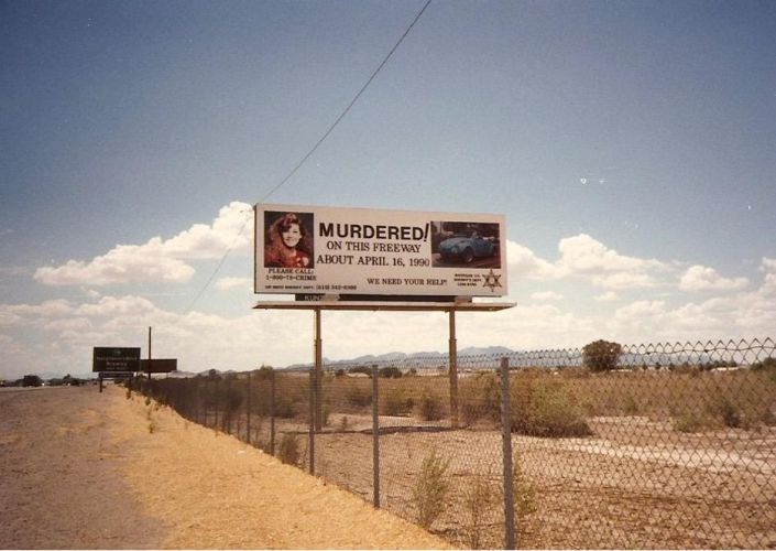 billboard about Jamie Bowie's murder