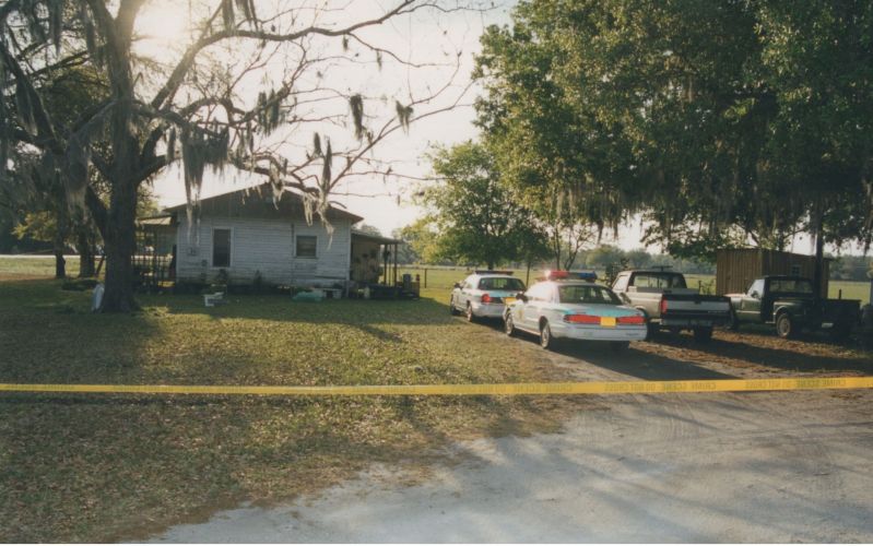 Ruiz home surrounded by police tape and cars