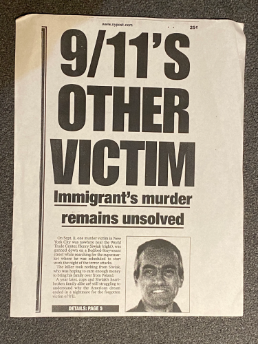 Henryk Siwiak - 9/11 murder newspaper clipping