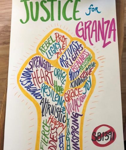 Justice for Granza sign